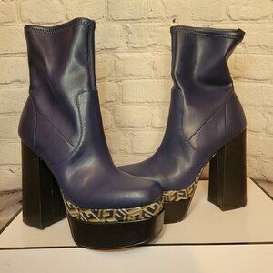 Guess Womens Caballa Faux Leather Block Heels
